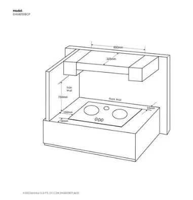 Electrolux EHG8250BCP 80cm Ultimate Taste 500 Flex-cut Gas Hob (PUB)