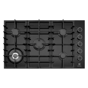 Electrolux EHG953BA 90cm Black Glass Gas Cooktop