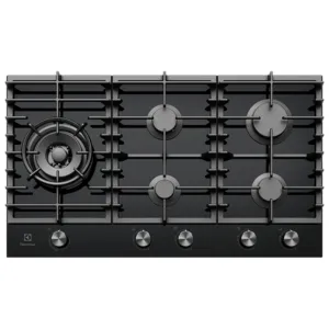 Electrolux EHG955BD 90cm Black Glass Gas Cooktop