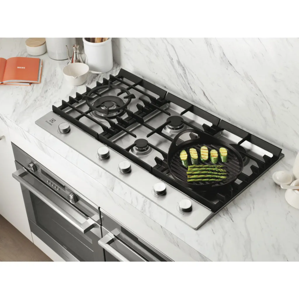 Electrolux EHG955SA 90cm Stainless Steel Gas Cooktop