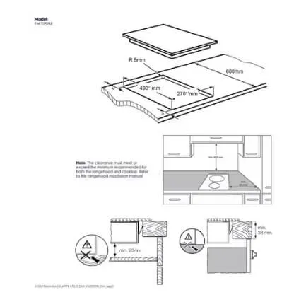 Electrolux EHI3251BE 30cm UltimateTaste 500  2-Burner Built-in Induction Hob