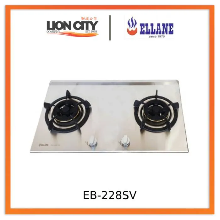Ellane EB-228SV 2 Burner Stainless Steel Gas Hobs 75cm