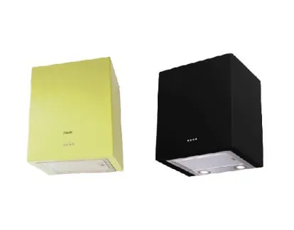 Ellane EH-2800 Black/Apple Green 45cm Stainless Steel Box Hood