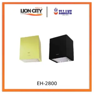 Ellane EH-2800 Black/Apple Green 45cm Stainless Steel Box Hood