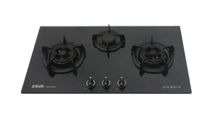Ellane EH-2990 90cm Stainless Steel Slimline Hood   Ellane WG-830SV 87cm 3 Burner Glass Gas Hob With Safety