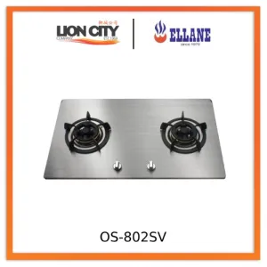 Ellane OS-802SV 2 Burners Stainless Steel Gas Hob 86cm