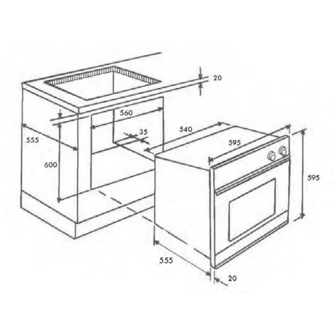 Euro Appliances 60cm Large Multifunction Oven