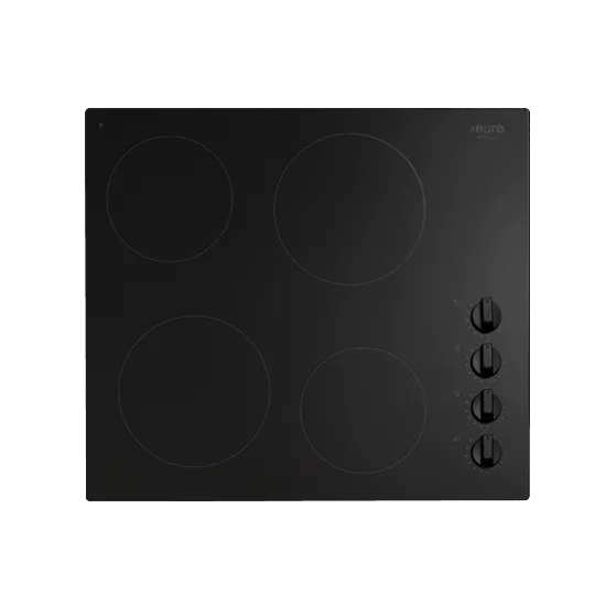 Euro Appliances Ceran Electric Cooktop Black 60cm