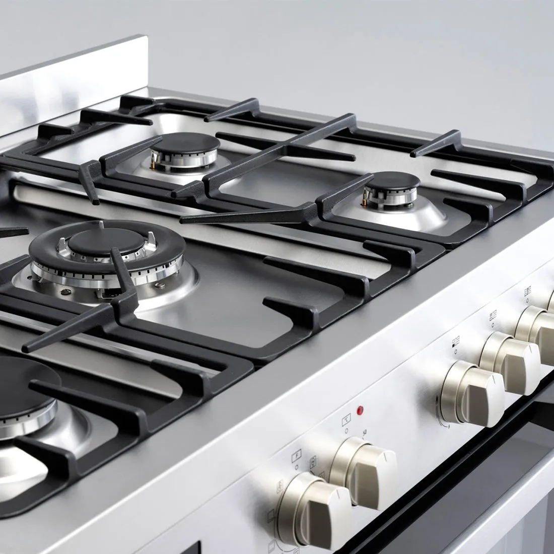 Euro Appliances Dual Fuel Freestanding Oven 90cm Stainless Steel