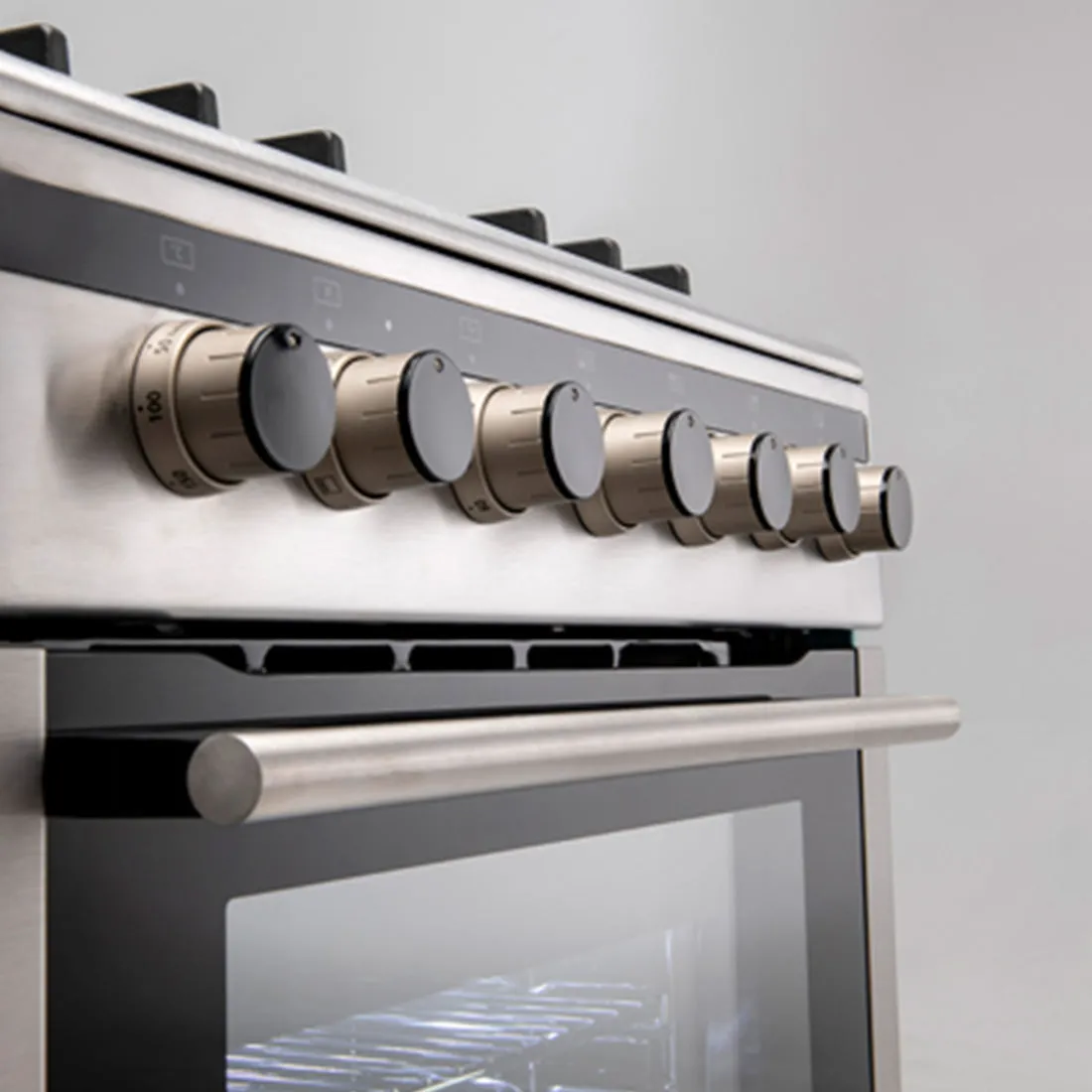 Euro Appliances Dual Fuel Freestanding Oven, Stainless Steel, 60cm