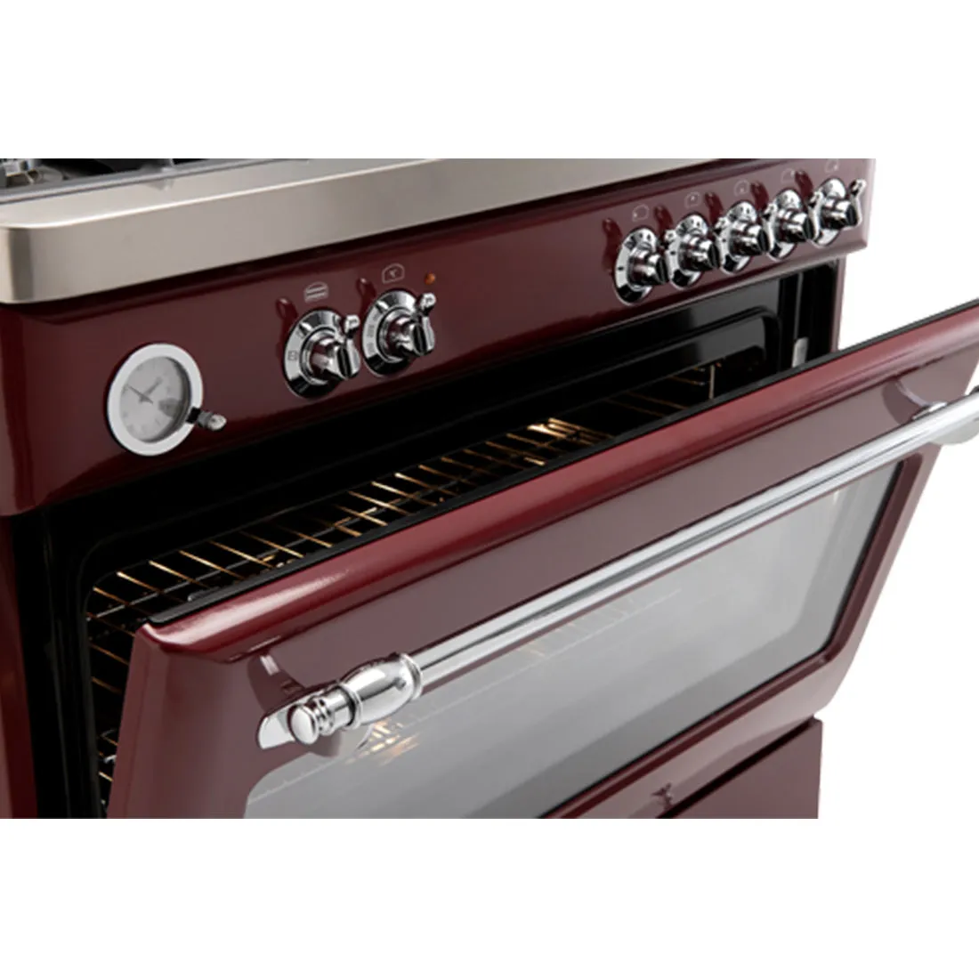 Euro Appliances Dual Fuel Royal Chiantishire Freestanding Oven | Burgundy | 90cm