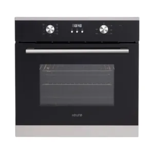 Euro Appliances Electric Multifunction Oven, Black Glass And Stainless Steel, 60cm