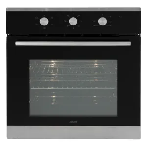Euro Appliances Fan Forced Oven | Black With Stainless Steel | 60cm