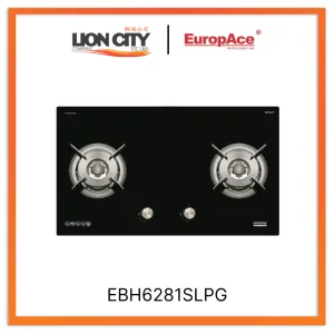 Europace EBH6281S 2 Burner 80cm Slim Gas Cooker Hob (Schott Glass) LPG