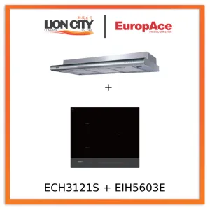 Europace ECH 3121S 90cm Deluxe S/Steel Slim Hood   EIH5603E 5 Series 60cm Induction Hob