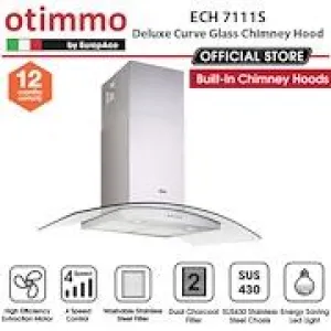 Europace ECH 7111S Deluxe Curve Glass Chimney Hood
