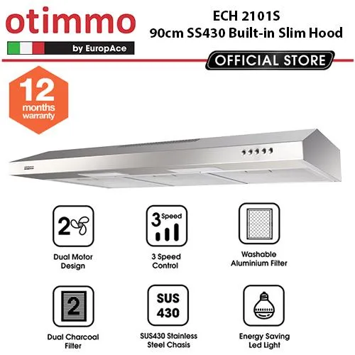 Europace ECH2101S 90cm Slim Hood