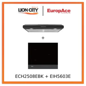 Europace ECH2508EBK 60cm Slimline Hood   EIH5603E 5 Series 60cm Induction Hob