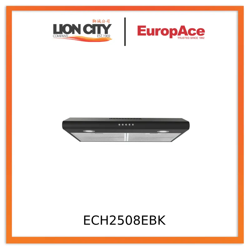 Europace ECH2508EBK 60cm Slimline Hood