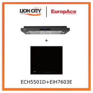 Europace ECH5501DBK 90cm Slimline Hood   EIH7603E 7 Series 60cm Induction Hob