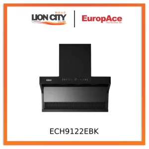 Europace ECH9122EBK 90cm 1200m3/h L-Shaped Hood with Dual Suction