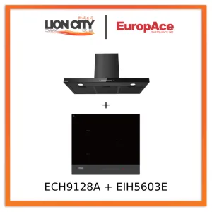 Europace ECH9128A 90cm Premium T-Chimney Hood Full   EIH5603E 5 Series 60cm Induction Hob