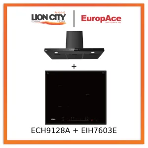Europace ECH9128A 90cm Premium T-Chimney Hood Full   EIH7603E 7 Series 60cm Induction Hob