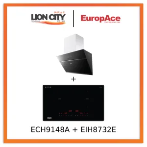 Europace ECH9148A 90cm Premium Inclined Hood   EIH8732E 8 Series 73cm Induction Hob with Magnetic Knob