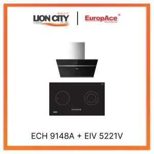 Europace ECH9148A 90cm Premium Inclined Hood   EIV5221V 75CM Built-in Induction Hob