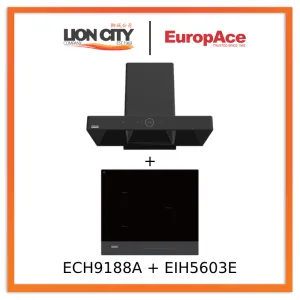 Europace ECH9188A 90CM Premium T-Chimney Hood   EIH5603E 5 Series 60cm Induction Hob