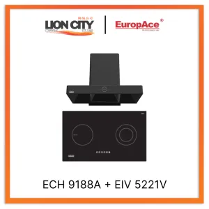 Europace ECH9188A 90CM Premium T-Chimney Hood   EIV5221V 75CM Built-in Induction Hob