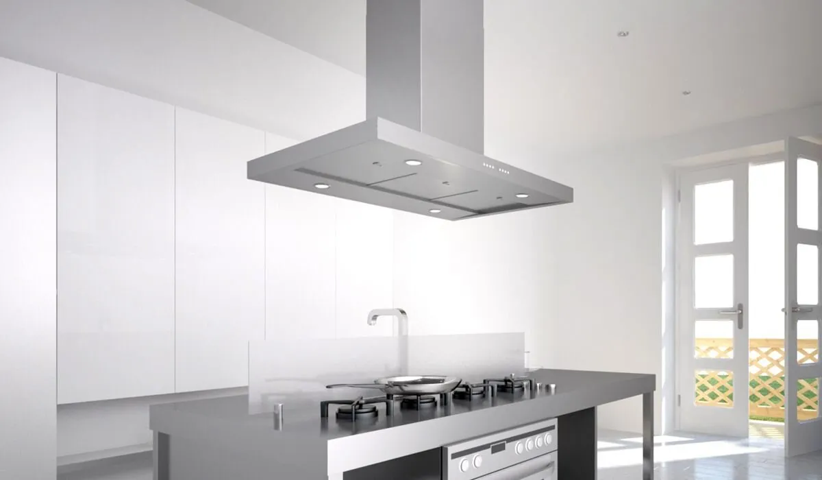 Faber BELAIS42SS600B 42" T-Shape Chimney Island Hood