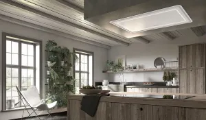 Faber HILTIS36WHNB 36" X 19" Ceiling Mount White Island Hood