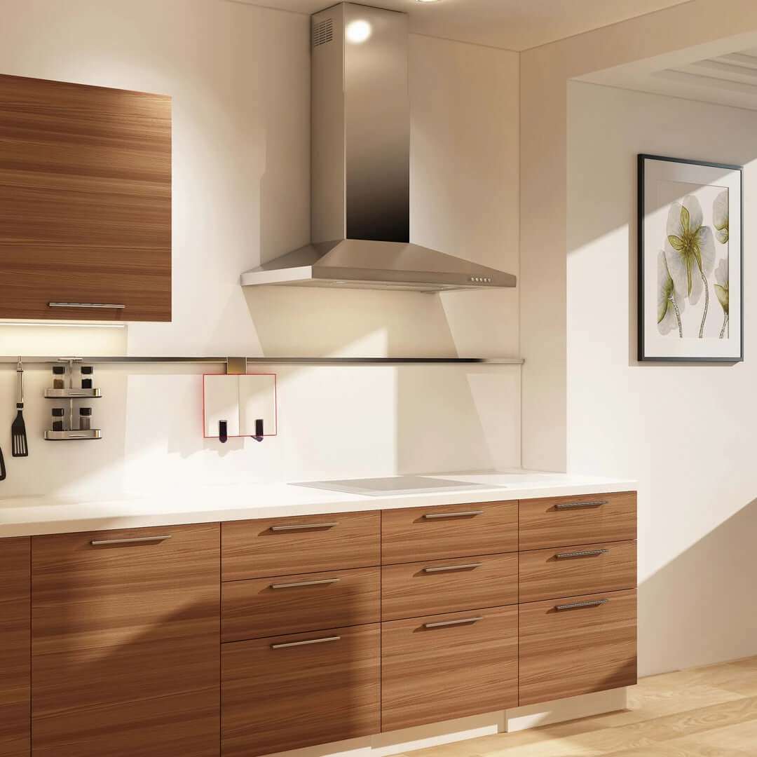 Faber Dama Wall Mount Range Hood With Sizing Options In Stainless Steel