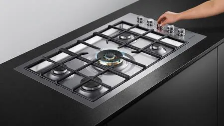 Fisher & Paykel CG365DNGRX2N Gas On Steel Cooktop, 36", Flush Fit