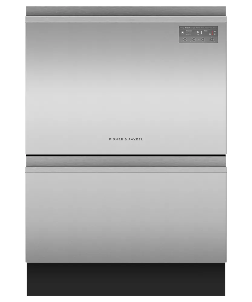 Fisher & Paykel DD24DT2NX9 Built-Under Double Dishdrawer&#8482; Dishwasher, Tall, Sanitize