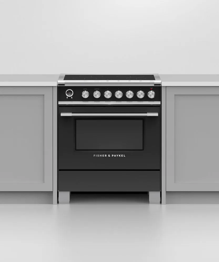 Fisher & Paykel OR30SCI6B1 Induction Range, 30", 4 Zones, Self-Cleaning