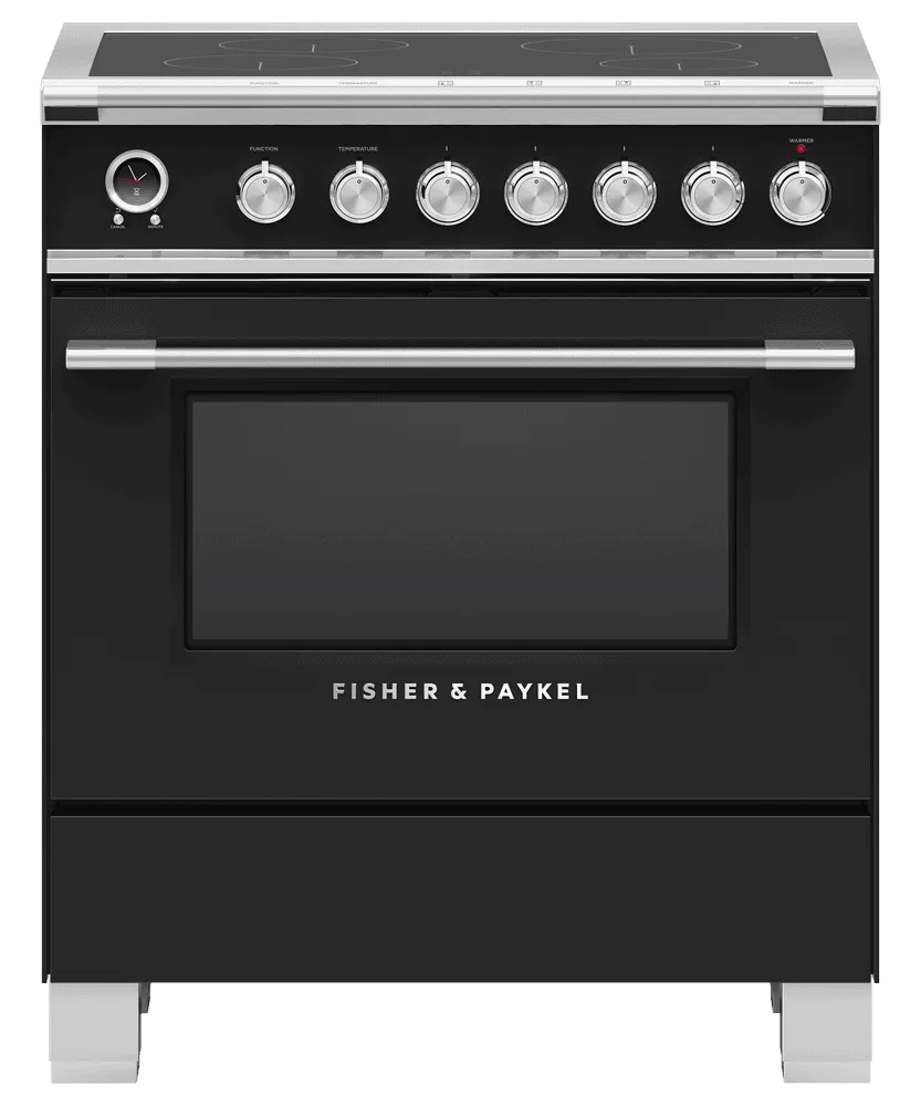 Fisher & Paykel OR30SCI6B1 Induction Range, 30", 4 Zones, Self-Cleaning
