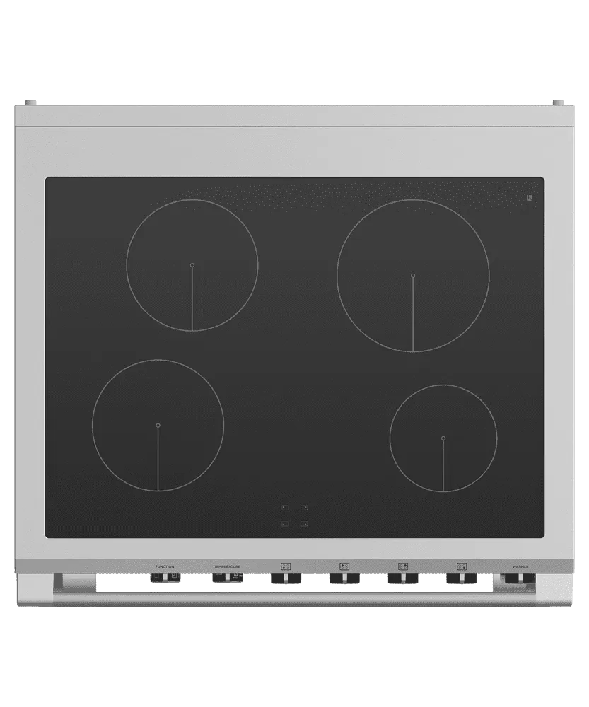 Fisher & Paykel OR30SCI6B1 Induction Range, 30", 4 Zones, Self-Cleaning