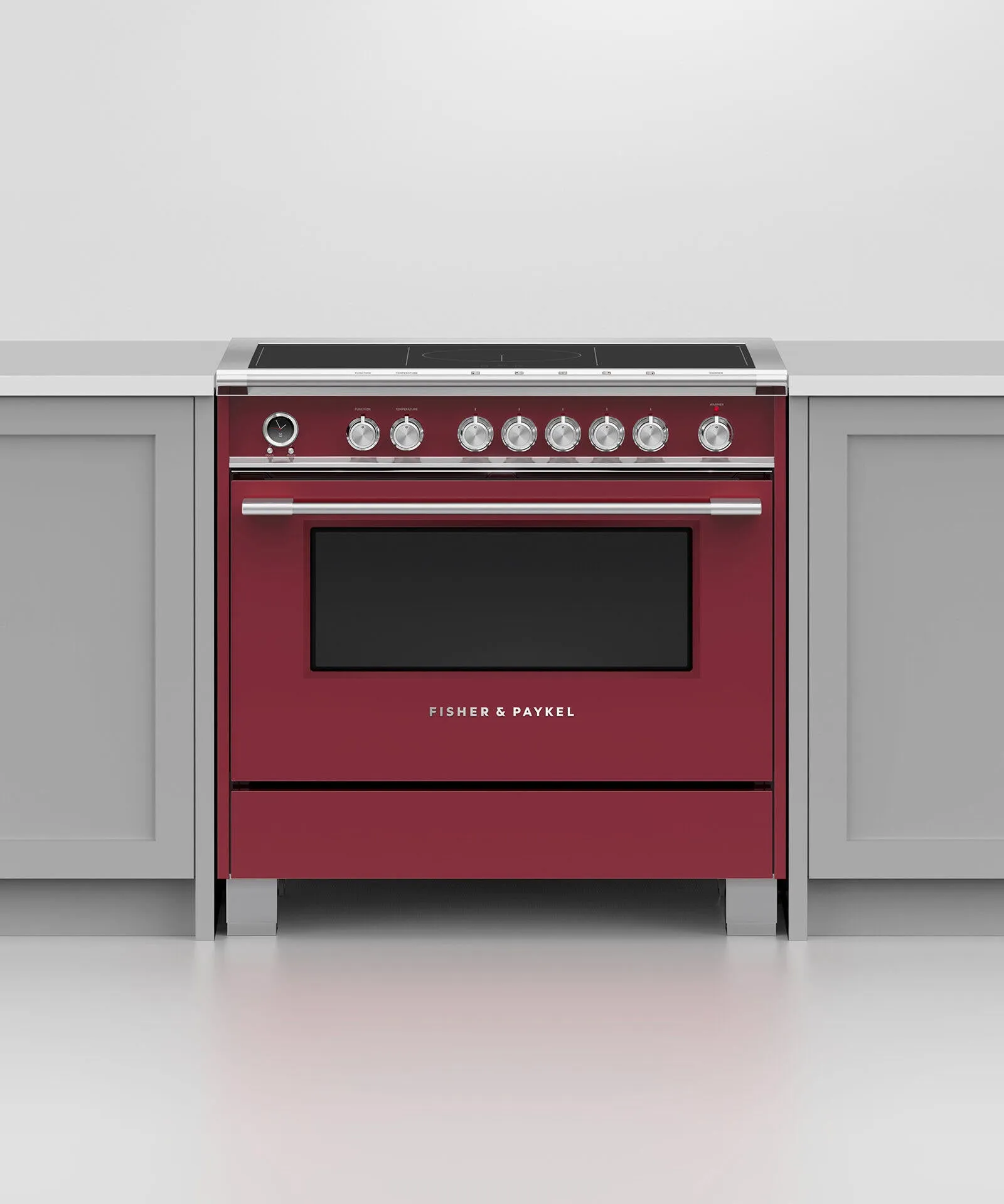 Fisher & Paykel OR36SCI6R1 Induction Range, 36", 5 Zones With Smartzone, Self-Cleaning