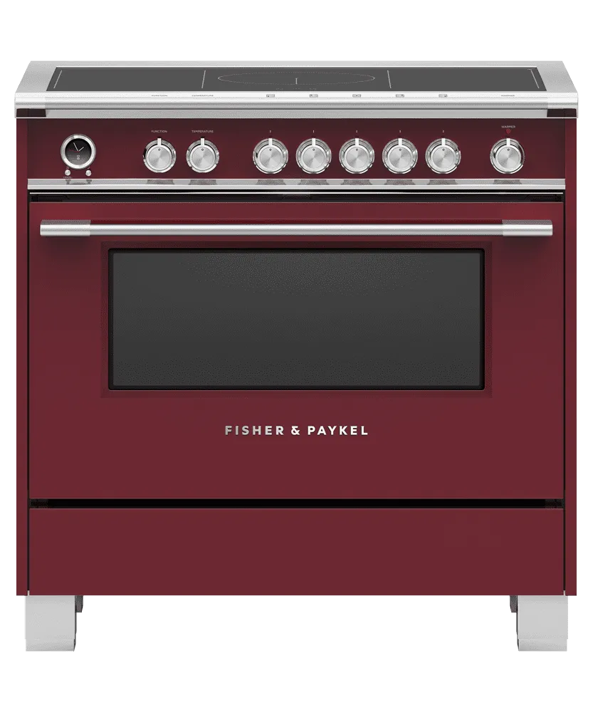 Fisher & Paykel OR36SCI6R1 Induction Range, 36", 5 Zones With Smartzone, Self-Cleaning