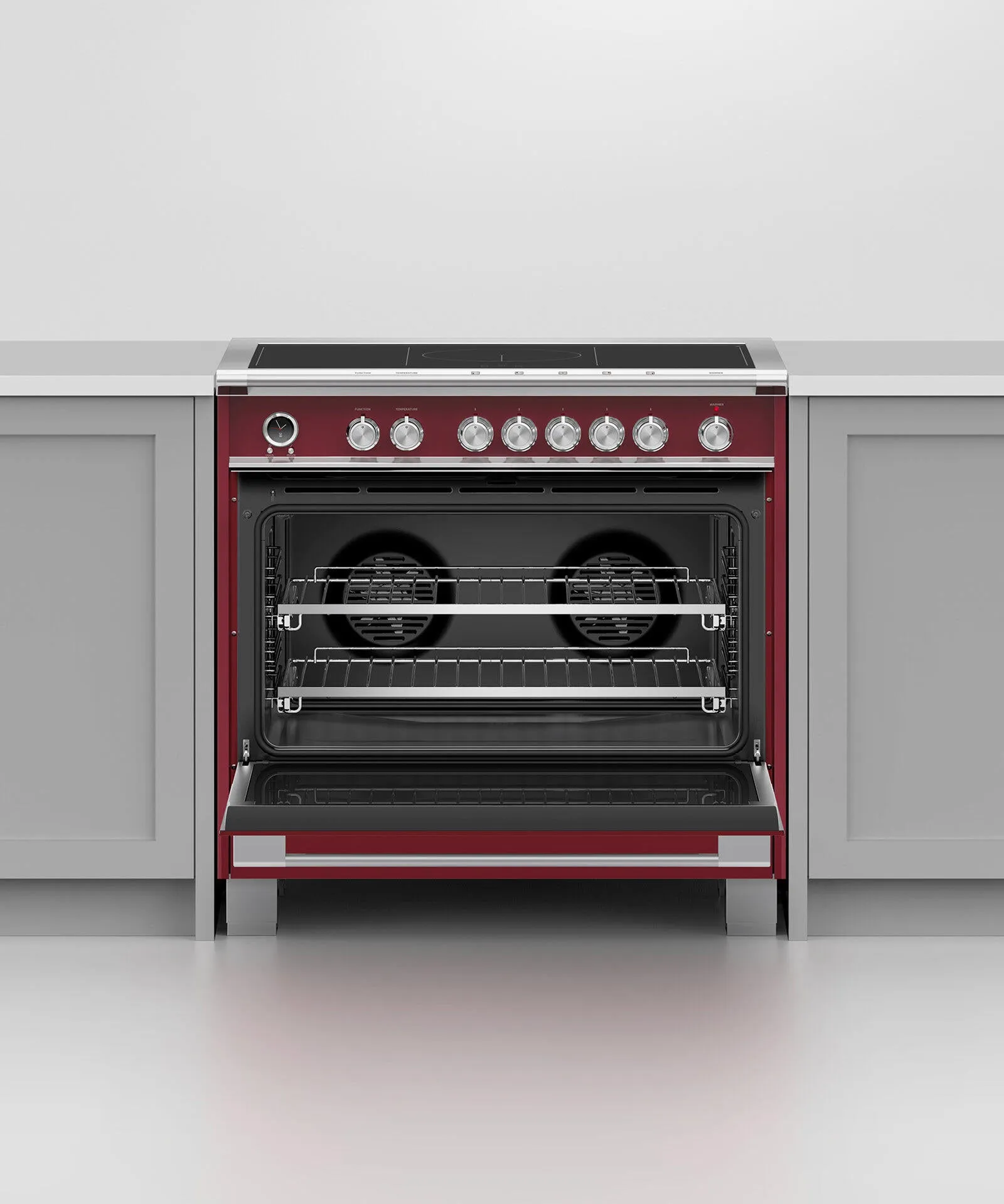 Fisher & Paykel OR36SCI6R1 Induction Range, 36", 5 Zones With Smartzone, Self-Cleaning