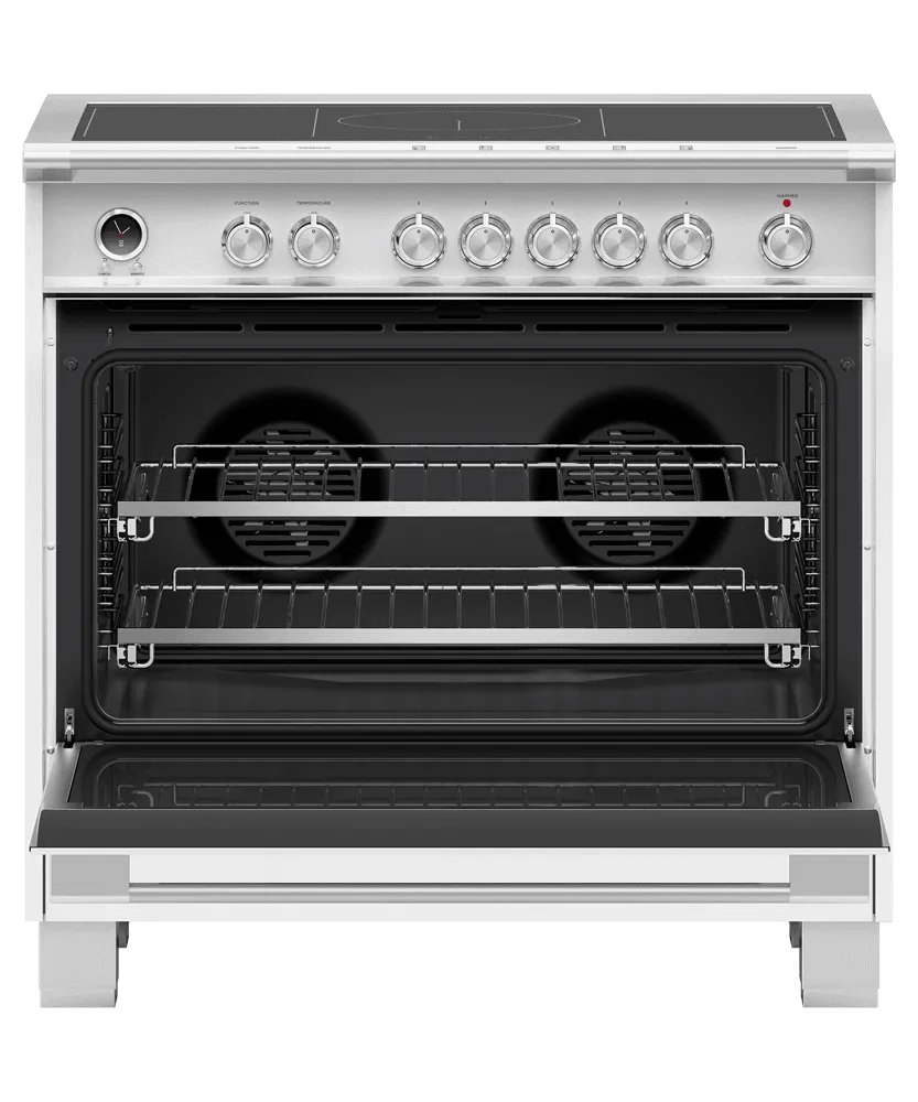 Fisher & Paykel OR36SCI6W1 Induction Range, 36", 5 Zones With Smartzone, Self-Cleaning