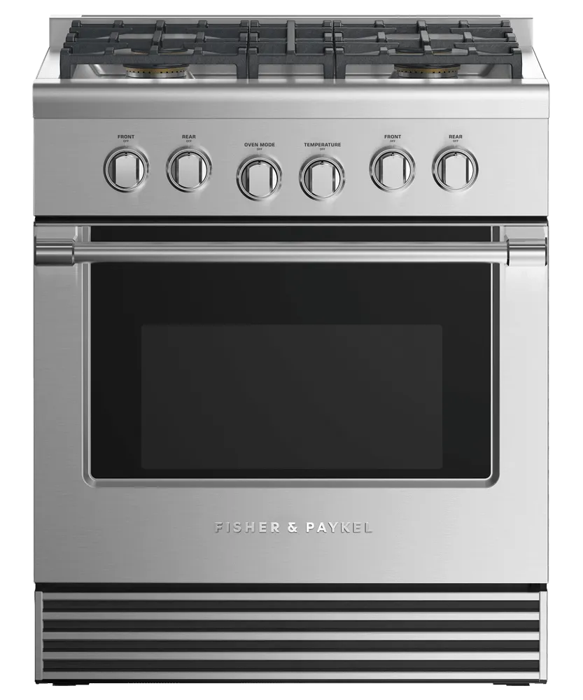 Fisher & Paykel RDV2304LN Dual Fuel Range, 30", 4 Burners