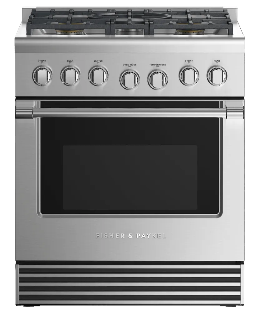 Fisher & Paykel RDV2305LN Dual Fuel Range, 30", 5 Burners