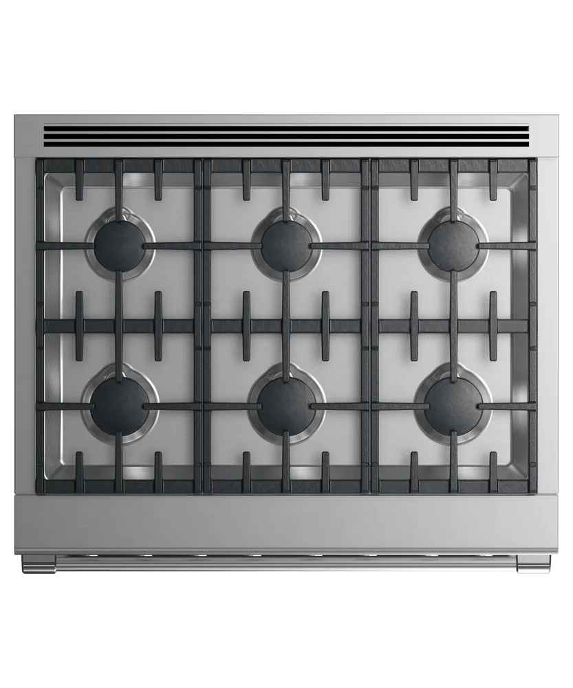 Fisher & Paykel RDV2366NN Dual Fuel Range, 36", 6 Burners