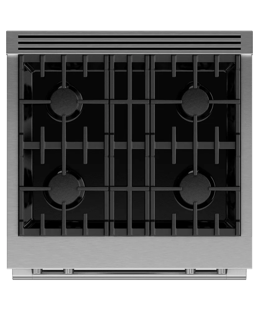 Fisher & Paykel RDV3304N Dual Fuel Range, 30", 4 Burners, Self-Cleaning