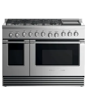 Fisher & Paykel RGV2486GDLN Gas Range, 48", 6 Burners With Griddle, Lpg