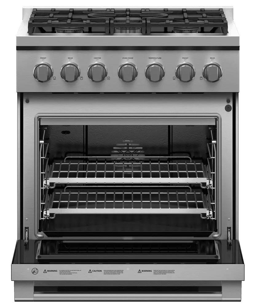 Fisher & Paykel RGV3305L Gas Range, 30", 5 Burners, Lpg