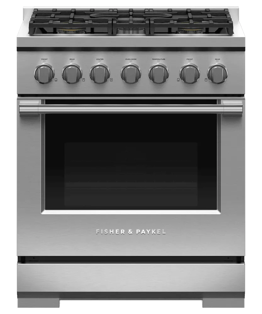 Fisher & Paykel RGV3305L Gas Range, 30", 5 Burners, Lpg